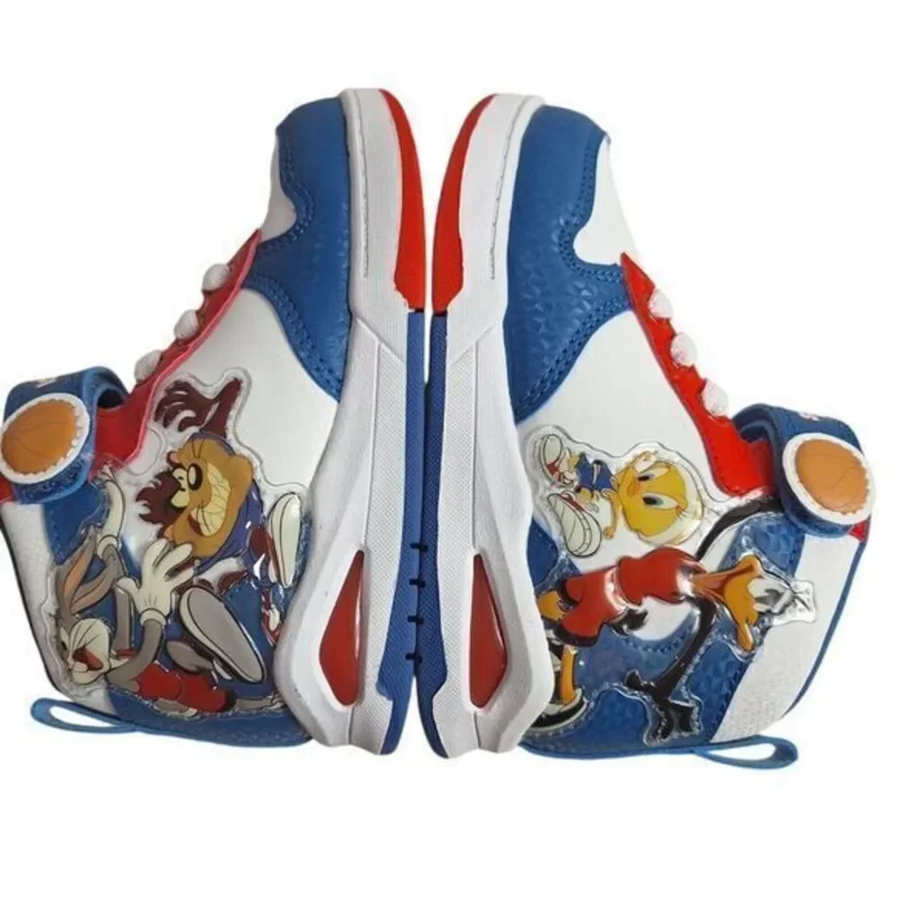 Looney Tunes High Top Shoes Size 9 (17cm) Little Kids Bugs‎ Bunny Daffy Duck New